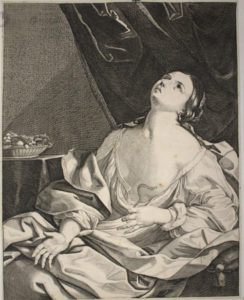 Cleopatra con l'aspide sul petto