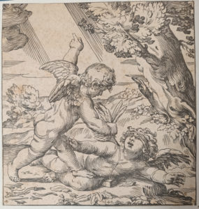 Due amorini in lotta