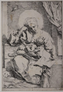 Vergine con il Bambino che tiene al filo un uccellino